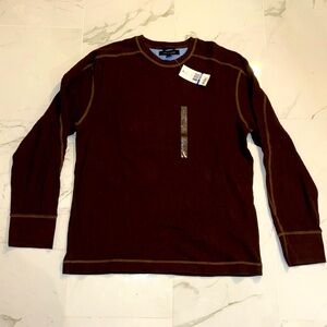 NWT Tommy Hilfiger Brown 100% Cotton Sweater, Size XL